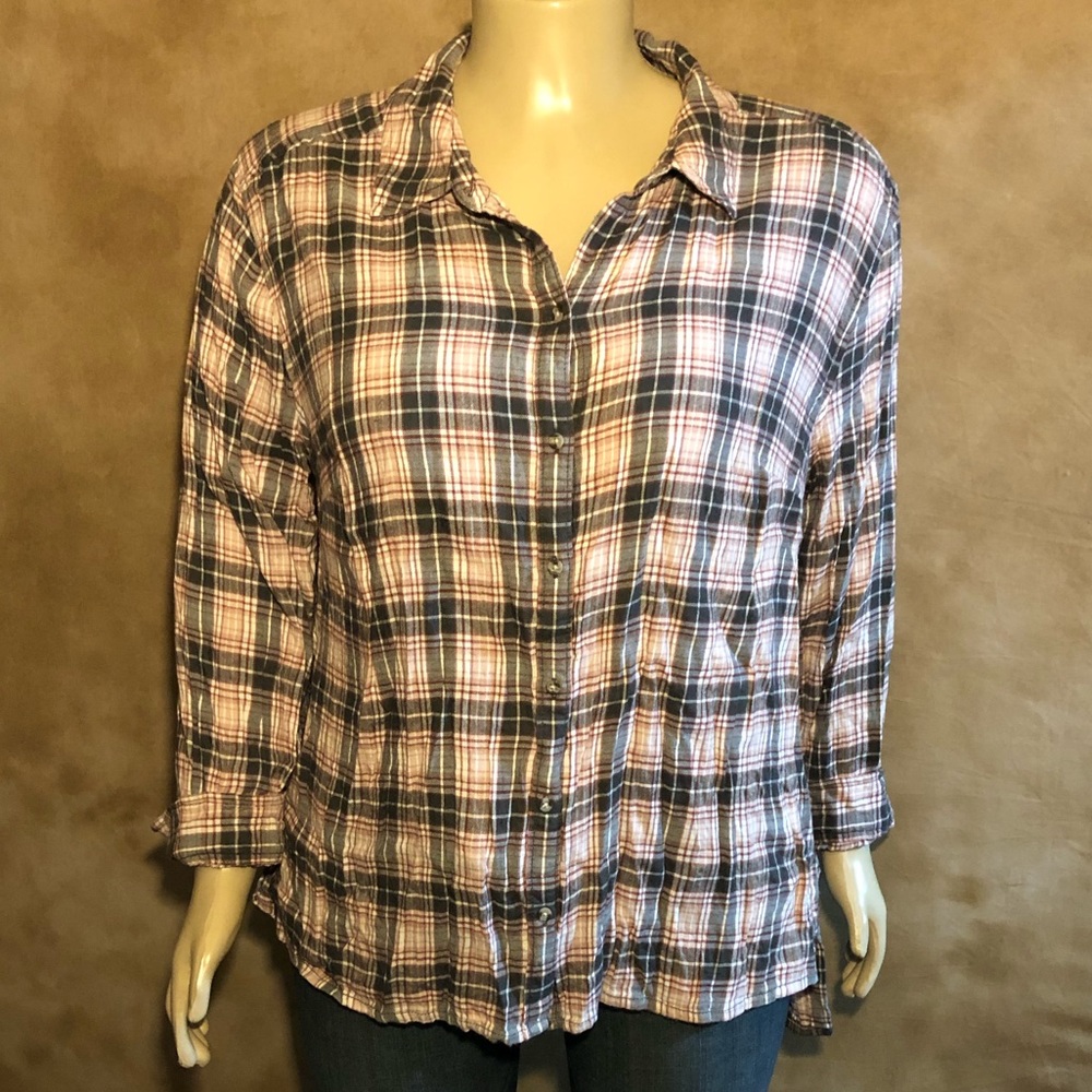 Melrose & Market Flannel Top, 2X